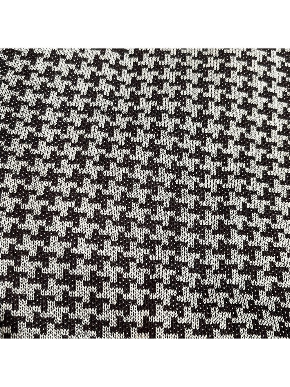 Misook Long Open Front Houndstooth Knit Cardigan Sweater Duster SZ XL Grey Black - Picture 9 of 9